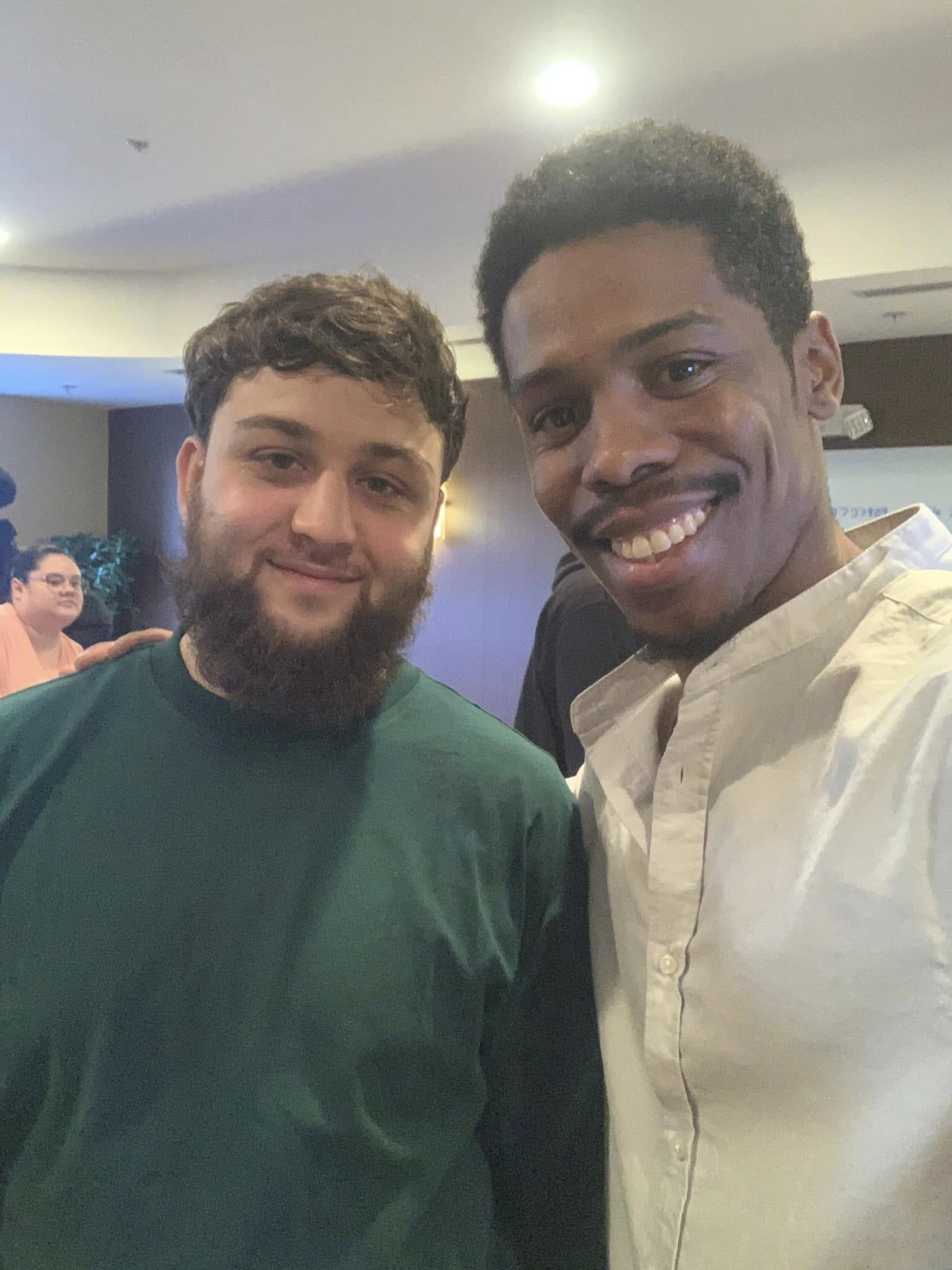 With a community member
